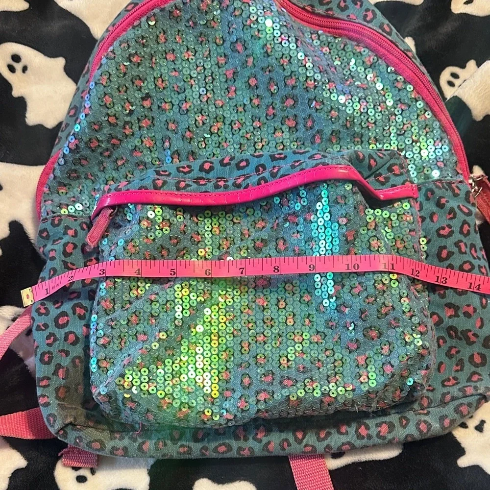 Sequin Leopard Print Backpack